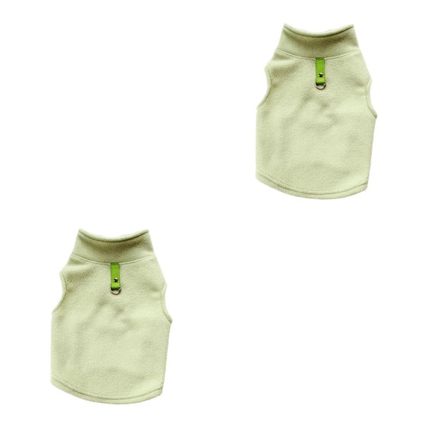 Methold Ropa para perros, camisa transpirable para cachorros, chaleco flexible para cachorros, disfraces de otoño e invierno, camisetas para perros, Frijol Verde XXL 2piezas Methold CBP379080