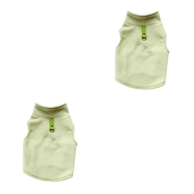 Greeniant Ropa para perros, camisa para cachorros, chaleco flexible para cachorros, disfraces de otoño e invierno, estilo sencillo, sin Frijol Verde METRO 2Conjunto