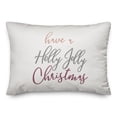 thumbnail image 2 of Creative Products Fancy Holly Jolly Script 14x20 Spun Poly Pillow, 2 of 3