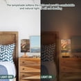 thumbnail image 5 of WOBOGO Vanquished King Bedroom Table Lamp USB Power Connector Wooden Base Round Linen Shade For Living Room Desk, 5 of 7