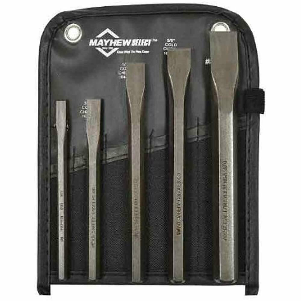 Mayhew 90002 Carded Cold Chisel Set, 5Piece Metalwork Chisels Hand