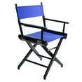 thumbnail image 2 of Filmcraft Studio Director's Chair, 18" Dining Height, Black Finish with Blue Canvas, 2 of 6