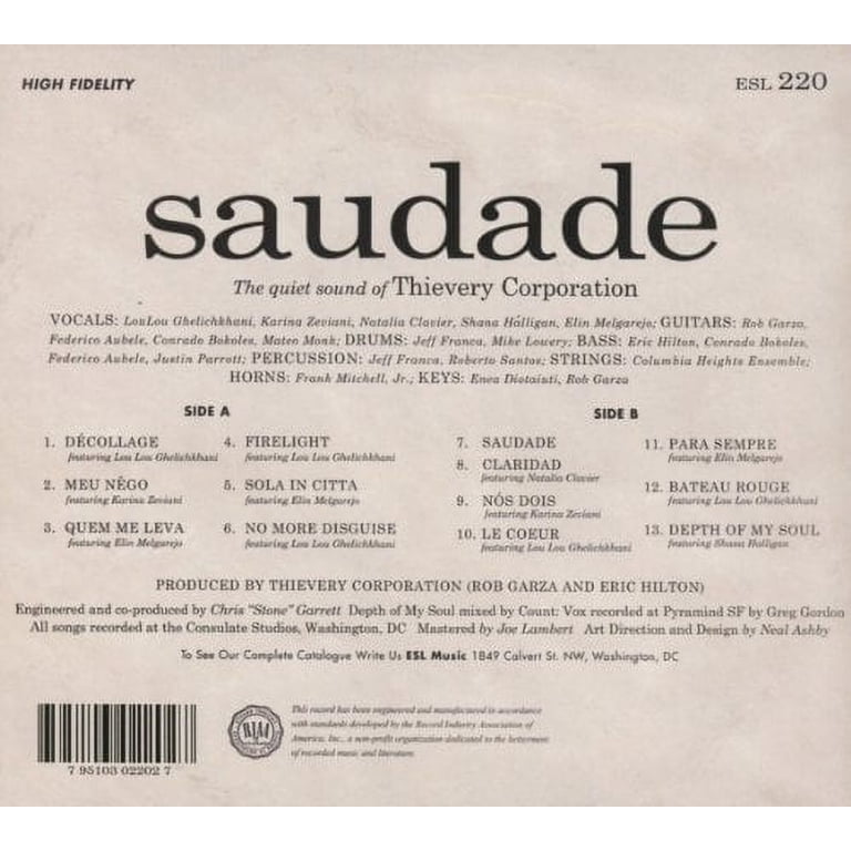 Thievery Corporation - Saudade - Music & Performance - CD