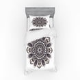 thumbnail image 2 of Ethnic Duvet Cover Set, Oriental Mandala Flower Vintage Boho Abstract Round Yoga Motif, Bedding Set with Shams and Fitted Sheet, 3 Sizes, by Ambesonne, 2 of 3
