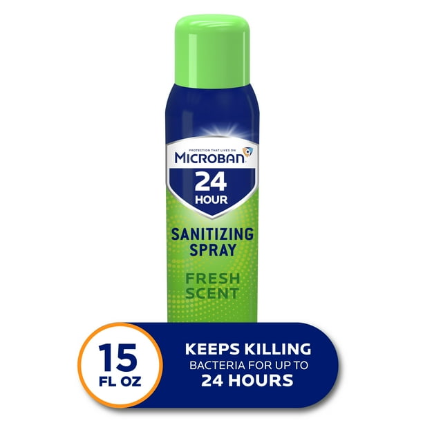 Microban 24 Hour Disinfectant Sanitizing Spray Fresh Scent 15 Fl Oz Walmart Com