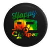 Happy Camper Campfire Tiedye Peace Love Spare Tire Cover for Jeep RV 33 Inch