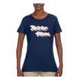 thumbnail image 2 of Wild Bobby Twirler Mom Girl Sports Women Graphic Tee, Navy, Medium, 2 of 5