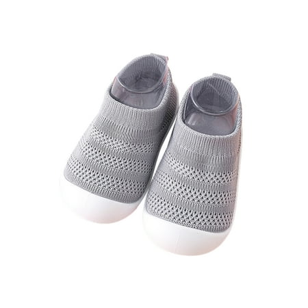 

Colisha Kids Sneakers Knit Upper Sock Shoes Mesh Flats Running Non-Slip Walking Shoe Slip On Gray 6.5C