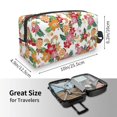 thumbnail image 4 of Goofa Pineapple Flower Printed Toiletry Bag with Handle,Large Capacity Travel Makeup Cosmetic Bag for Women, Carry on Airport Airline Compliant Bag, 4 of 9