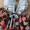 thumbnail image 4 of Baby Girl Cute Design Mermaid Swimsuits 2 Piece Ruffle Split Swimwear for 1-5 Years Old, 4 of 5
