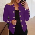 thumbnail image 4 of iHPH7 Womens Jackets Dressy Casual Light Jackets for Women Open Front Cardigan for Women Fall Outfits Fitted Cardigans for Women's Fashion Button Up Cardigan Purple XL, 4 of 8