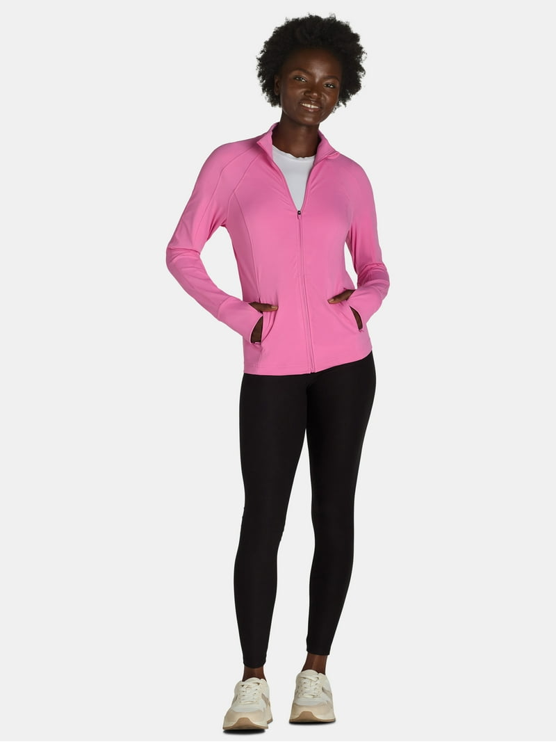 レディースウェア Sweety Avia Women's and Women's Plus SoftSculpt Zip-Up Active Jacket