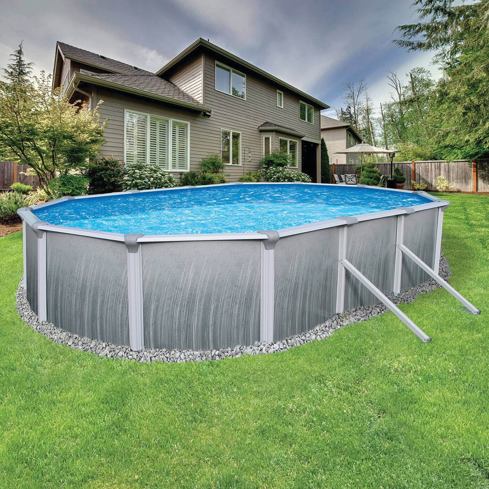Blue Wave Martinique 12'x24' Oval 52'' Steel Swimming Pool