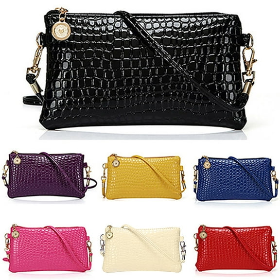 Walbest Women Faux Leather Shoulder Bag, Wear-resistant Zipper Closure Ladies Shoulder Bag Crossbody Purse