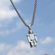 thumbnail image 4 of Collar con colgante de robot Yashi estilo hip hop urbano Acero inoxidable unisex 30306, 4 of 5