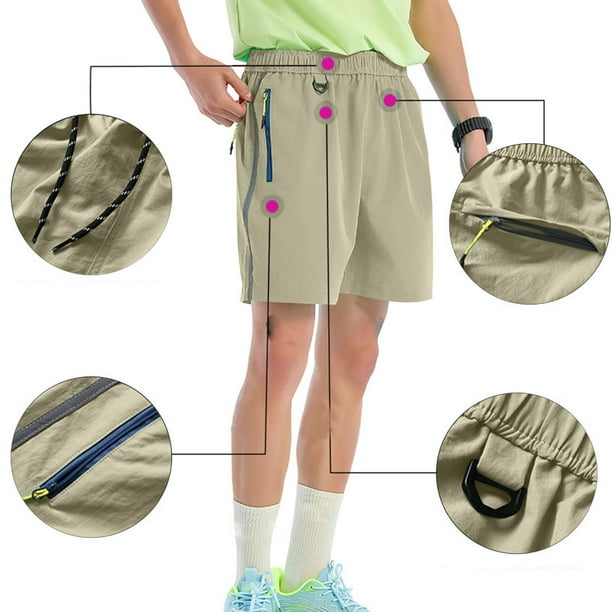 Ceisia Men's Slim Lightweight Quick-dry Gift Casual Shorts Breathable Contrast Zipper Pockets Multi-Color