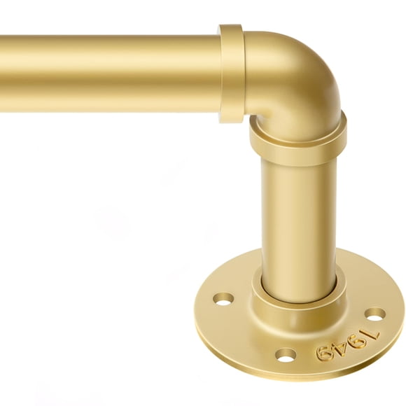 Barra de Cortina Zeerobee Ajustable 1 Pulgada Dorada 122-218 cm