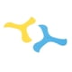 thumbnail image 5 of Boomerang de captura rápida para niños, Boomerang fácil y seguro, juguete Boomerang de retorno de 3 hojas para lanzadores jóvenes, azul y amarillo, 2 uds., 5 of 12