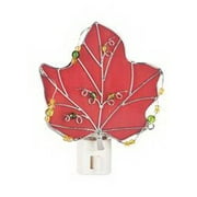 Colorful Stained Glass Maple Leaf NightLight by Ganz