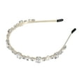 thumbnail image 7 of Unique Bargains 1 Pcs Women Knotted Headbands Fashion Rhinestone Thin Head Bands Hair Accessories White, 7 of 7