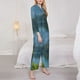 thumbnail image 3 of Balery Majestic Deer Mountain Lake Conjunto de Pijama con Estampado para Mujer, Conjunto de Dos Piezas con Manga Larga, Ropa de Dormir Suave con Bolsillos, Pijamas Cómodos-XX-Large, 3 of 7