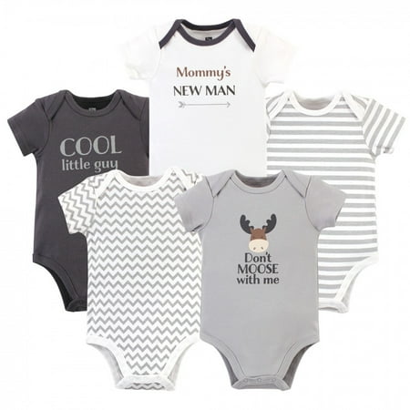 

Hudson Baby Cotton Bodysuits 5pk Dont Moose With Me 12-18 Months