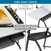 Studio Designs Core Drafting Table and Stool 2 Pc. Craft and Drawing Center