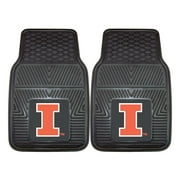 Illinois 2-pc Vinyl Car Mats 17"x27"
