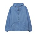 thumbnail image 6 of Womens Sweatshirts Half Zip Fleece Pullover Fall Outfits | Fall Fashion Clothes 2026,Cropped Sweatshirts,Cute Y2k Tops,Winter Loungwear Outfits Light Blue XXL, 6 of 7