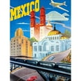 thumbnail image 3 of Vintage Mexico Travel Poster 19x24 Black Modern Framed Museum Art Print Titled - Mexico Travel Poster 1935, 3 of 5