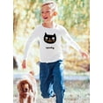 thumbnail image 2 of Spooky Kitten Vampire Long Sleeve Toddler -Image by Shutterstock,  4 Toddler, 2 of 4