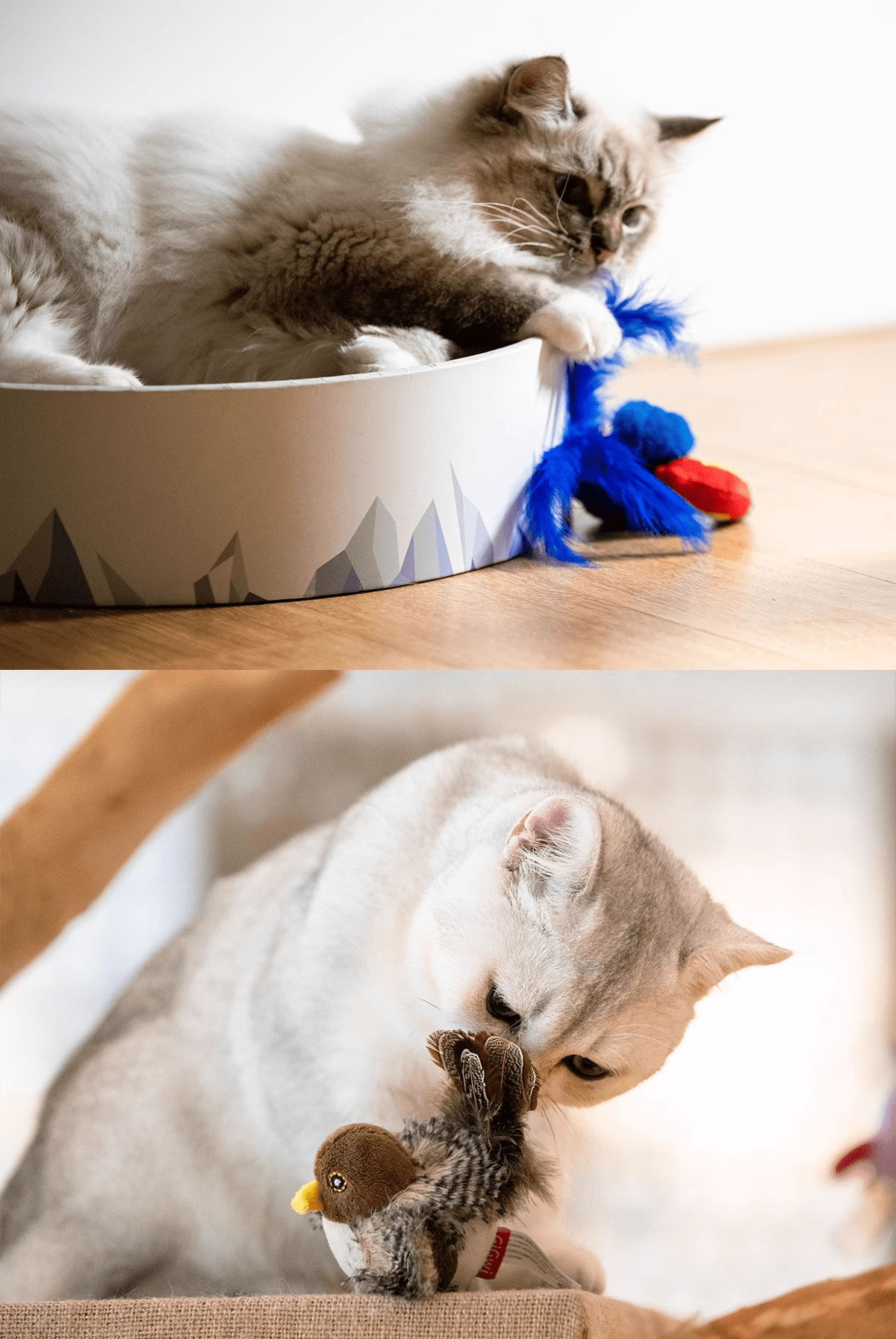 Realistic Sound Cat Teaser Toy, Simulated Interactive Chew Stick Wand, Durable Play Accessory Encouraging Activity Training Biting Entertainment Companion