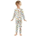 thumbnail image 3 of joogoo Cartoon Elephants 2 Piece Long Sleeve Tee and Pants Cotton Pajama Set 8Y, 3 of 7