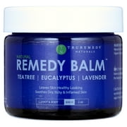 Truremedy Naturals Remedy Balm with Tea Tree Oil, 2 oz - Soothing Moisturizer for Rough Areas - Nourishing Foot and Body Balm with Tea Tree, Lavender, and Eucalyptus