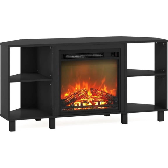 Electric Fireplace TV Stand - Corner Entertainment Center - No Heat - 55" TV - Modern Design