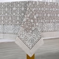 thumbnail image 3 of Mantel Ridhi Taupe rectangular 200 x 300 cm de algodón con estampado floral, 3 of 9