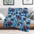 thumbnail image 3 of Monster Trucks Throw Blanket Vehicle Cars Cozy Blankets for Kids Baby Soft Sofa Blanket Couch Bed Fuzzy Thermal Fleece Travel Blankets 50 X 60 in Home Holiday Decor, 3 of 6