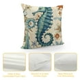 thumbnail image 4 of WERPE  Ocean Theme Decorative Throw Pillow Cover, Turtle Seahorse Throw Pillows Mediterranean Ocean Coastal Beach Outdoor Pillow Cushion Cases for Patio Couch Sofa Bed Decor White, 4 of 5