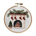 thumbnail image 4 of jifeng Christmas Embroidery Kit Christmas Pattern DIY Needlepoint Set with Instructions Fireplace, 4 of 9