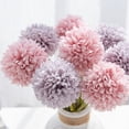 thumbnail image 4 of 5 piezas de bolas de seda de crisantemo para el hogar, flores decorativas para bodas, decoraciones navideñas, jarrón de bricolaje para plantas artificiales de hortensias falsas, 4 of 5