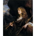 thumbnail image 2 of Sir Peter Lely 20x23 Gold Ornate Framed and Double Matted Museum Art Print Titled - A Boy as a Shepherd (C.1658-60), 2 of 4