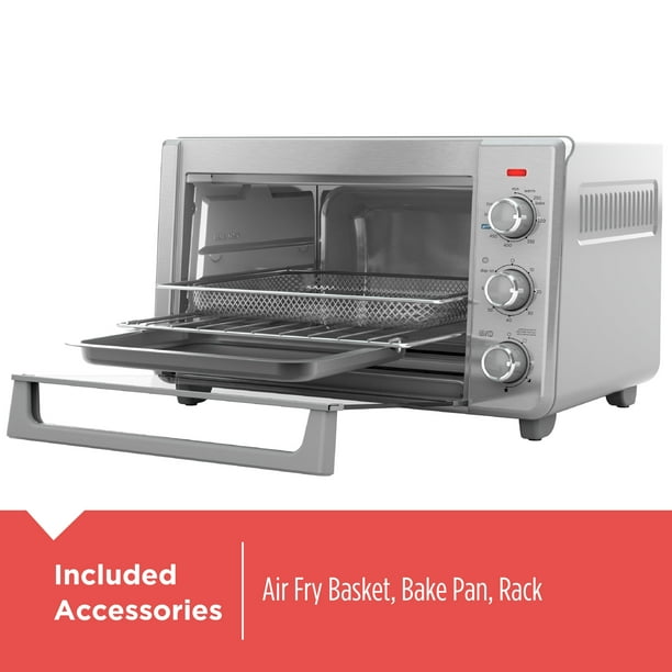 BLACK+DECKER Convection Air Fry Toaster Oven, 6-Slice Crisp 'N
