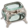 thumbnail image 1 of Modern Day Accents 3026 Joya Square Metal Glass Jewelry Box, 1 of 1
