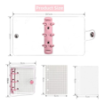 thumbnail image 4 of 8 Pack Mini Transparent 3 Ring Binder Covers with Grid Inner Page and 24 Pcs Binder Pockets(3 Pcs/Set), 4 of 8