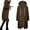 Brown, variant on Fall Jackets For Women 2025 Refreshing Pocket Large Size Zipped Daily Long Sleeve Cardigan Comfort Women'S Coats Outerwear Jacket