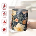 thumbnail image 5 of 12oz Coffee Tumblers Pioneer Flower Floral Print Pattern Stainless Steel Vacuum Insulated Travel Tumbler Coffee Cups Mug with Lid and Straw with Cleaning Brush for Cold & Hot Drinks, 5 of 5