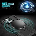 thumbnail image 4 of K-Lion for iPhone 15 Pro Case with Screen Protector,Mag Safe Magnetic Ring Holder Stand Shockproof Protective Case Military Grade Drop Protection Bumper Cover Case for iPhone 15 Pro,Black, 4 of 9