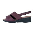 thumbnail image 3 of 24 HOUR COMFORT Selina Women Extra Wide Width Open-Toe Horiz Cuts Upper Slingback Buckle RED 6, 3 of 7