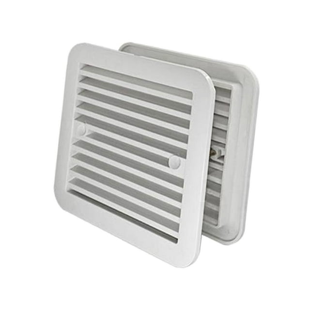 Abbracc Generic Side Exhaust Outlet, Air Ventilation Window, High Performance Anti Flying Creature Net Shutters Vent for Motorhome RV Van White with Frame