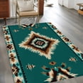 thumbnail image 4 of 3x5Ft Area Rugs Green Southwestern Non-Skid Rubber Backing Large Rectangle Rugs - Living Room Bedroom Home Office, Boho Ethnic Geometric Retro Indoor Floor Mat Carpets Washable Rug, 4 of 9